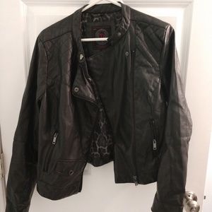 Black vegan leather jacket